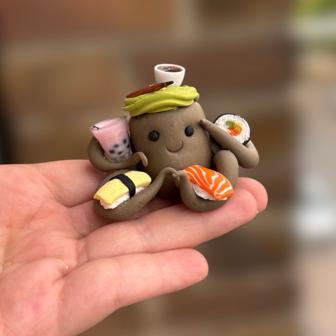 Sushi octopus - Handgemaakt - Klei