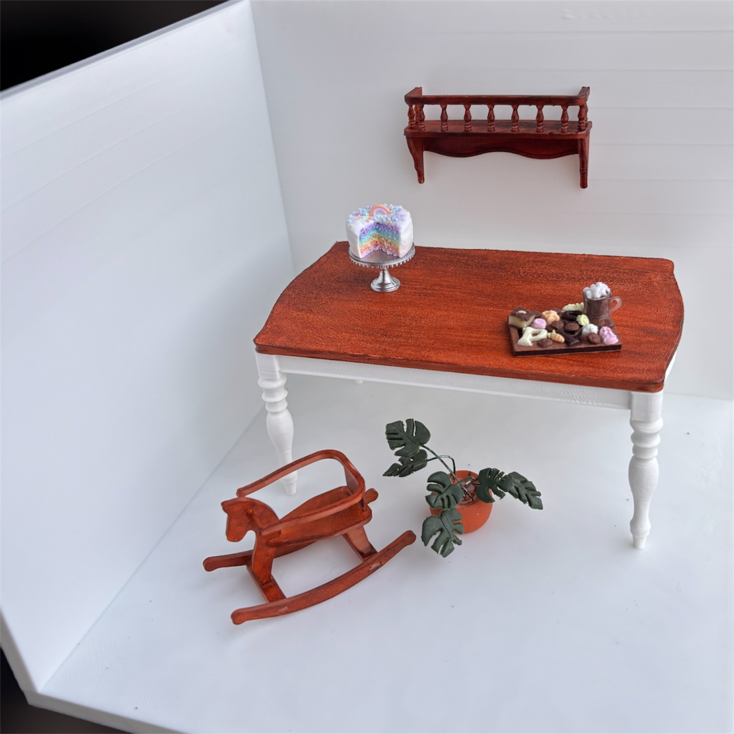 1:12 Hobbelpaard bruin - Handgemaakt - Poppenhuis