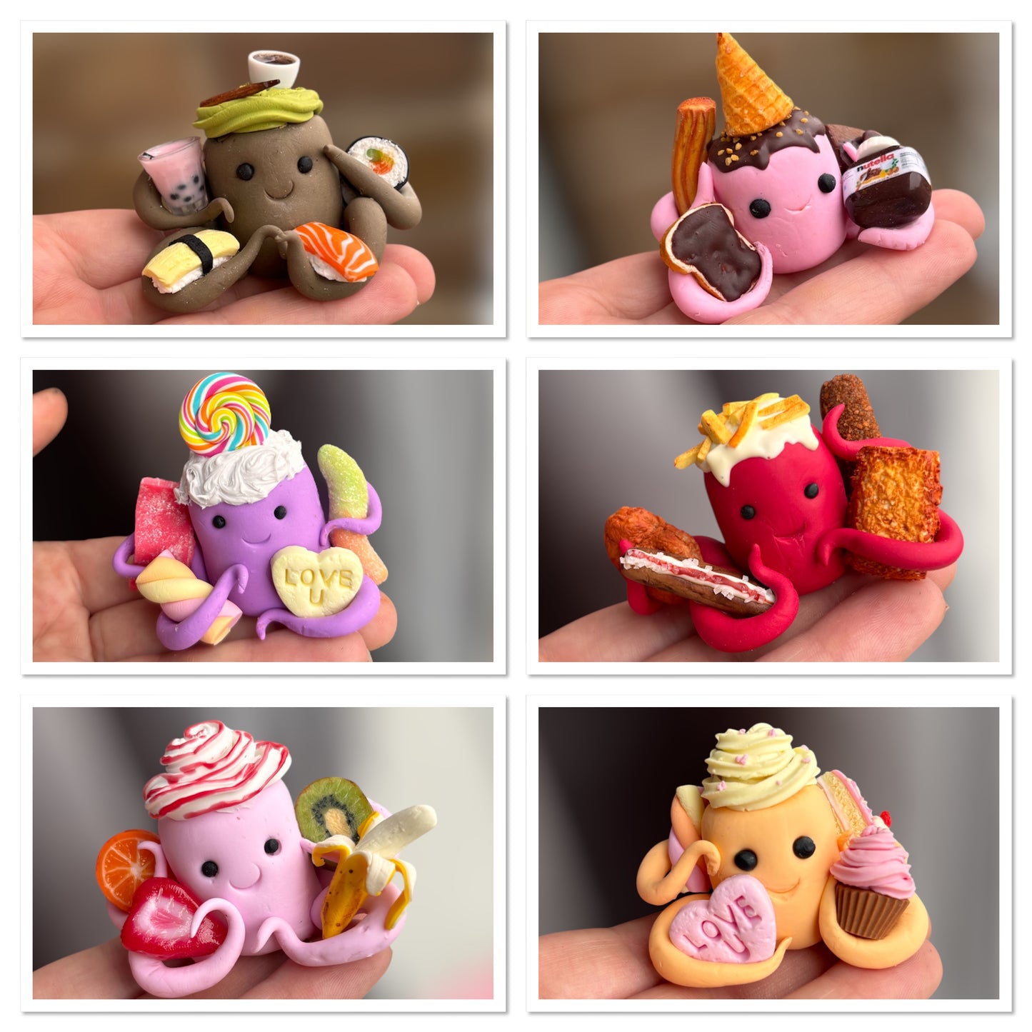 Choco octopus - Handgemaakt - Klei