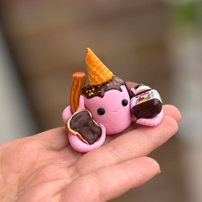 Choco octopus - Handgemaakt - Klei