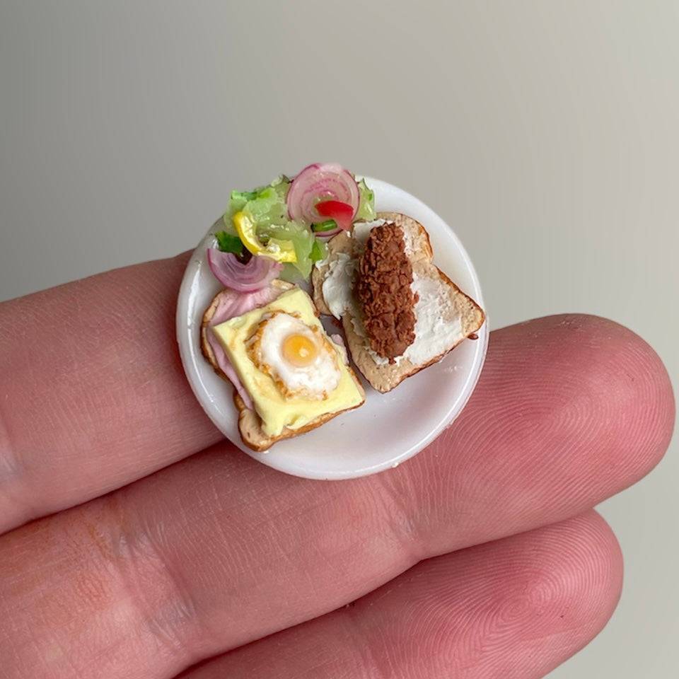 1:12 Bord met 12 uurtje - Handgemaakt - Poppenhuis