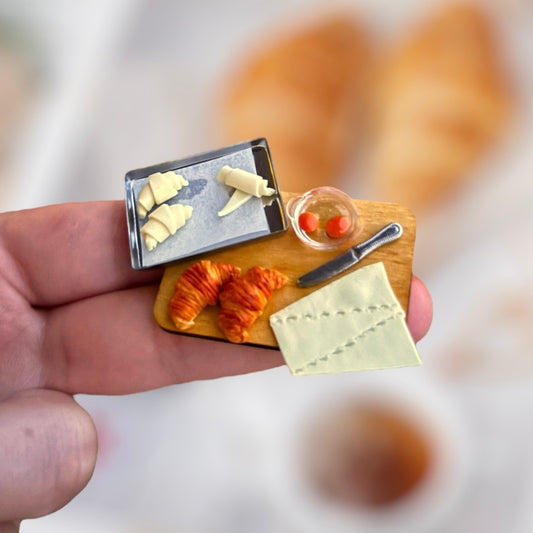1:12 Croissantjes maken - Handgemaakt - Poppenhuis