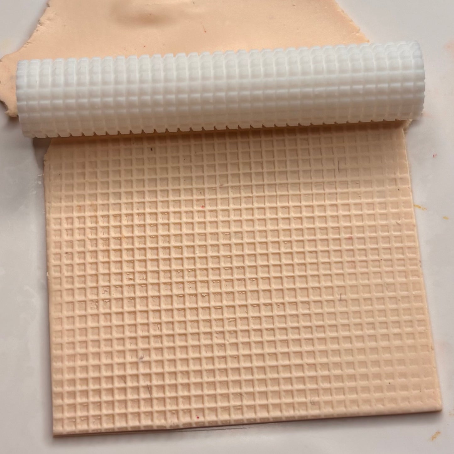 Textuurroller en uitsnijder / cutter voor wafels, ijshoorntjes etc