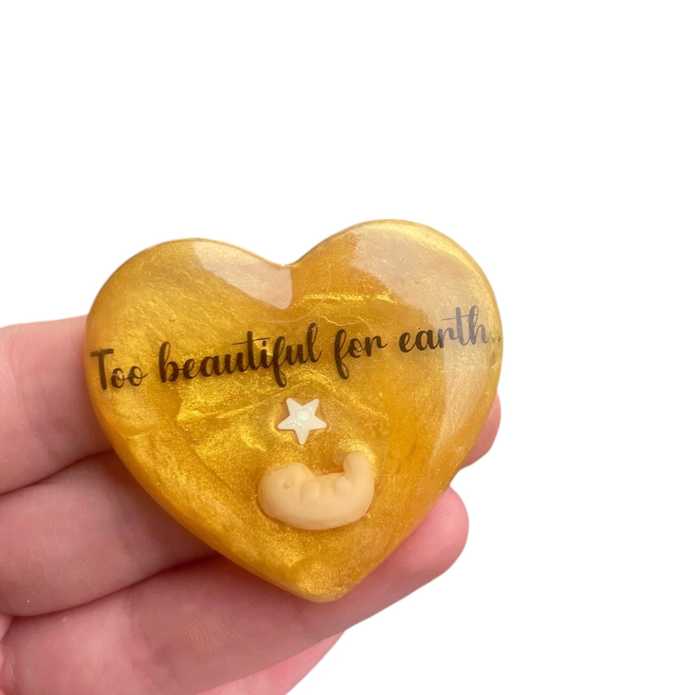 Herinneringsbeeldje - 6 weken - ‘too beautiful for earth’