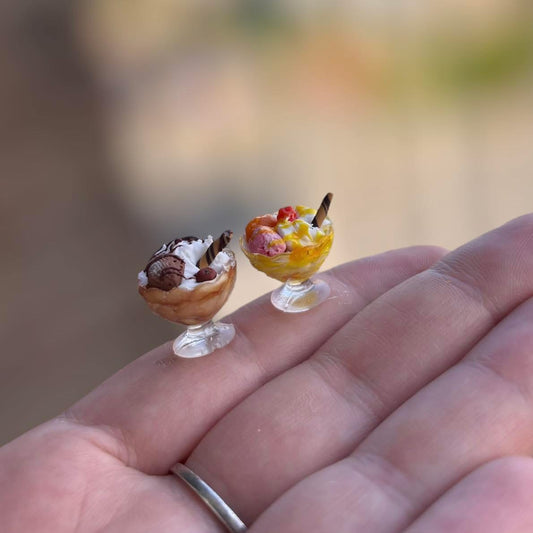 1:12 Ijscoupes - Handgemaakt - Poppenhuis