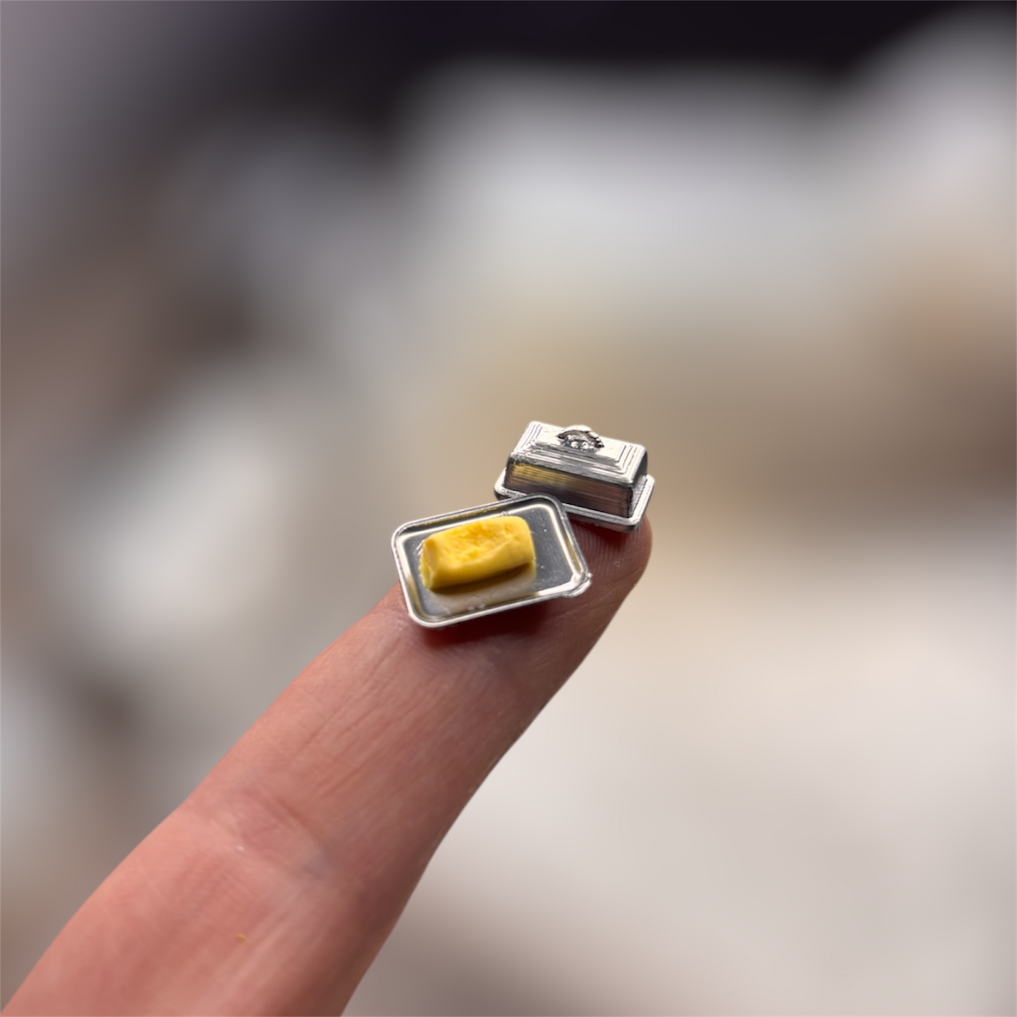 1:12 Botervloot met roomboter - Handgemaakt - Poppenhuis