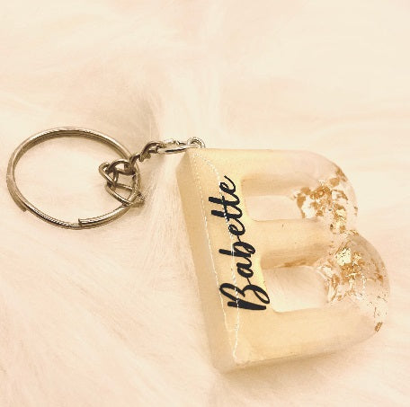 Letter E - Naam / letter sleutelhanger, magneet of kerstboomhanger